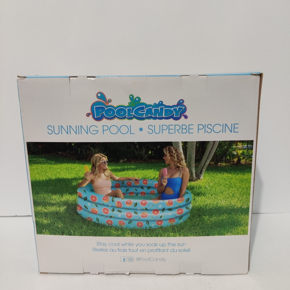 PoolCandy Inflatable Grapefruit Sunning Pool New In The Box - Picture 2 of 6